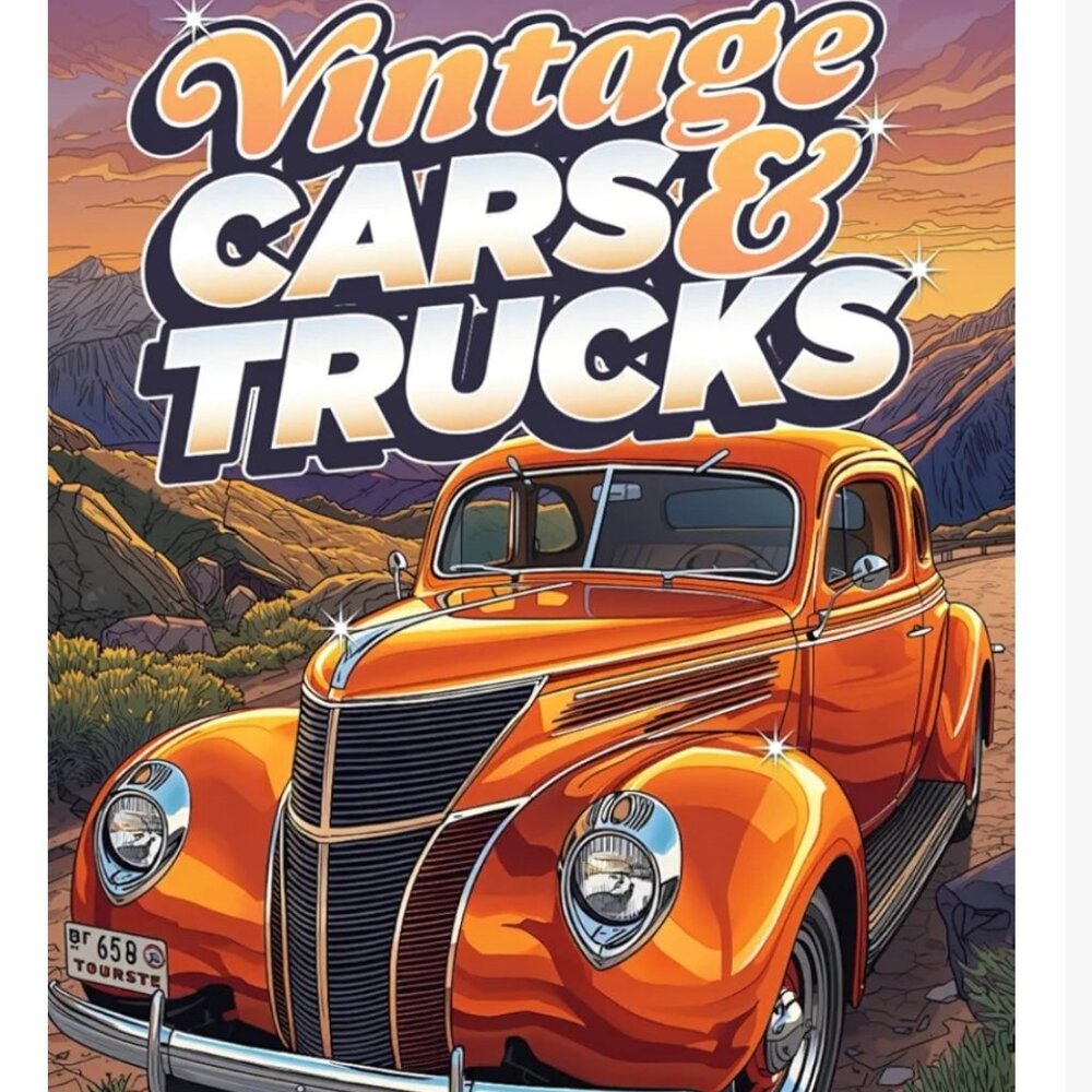 3 COLORING BOOKS SET-VINTAGE CAR&TRUCKS, JAPANESE CARS, MODIFIED CARS-BRAND NEW - Picture 2 of 11